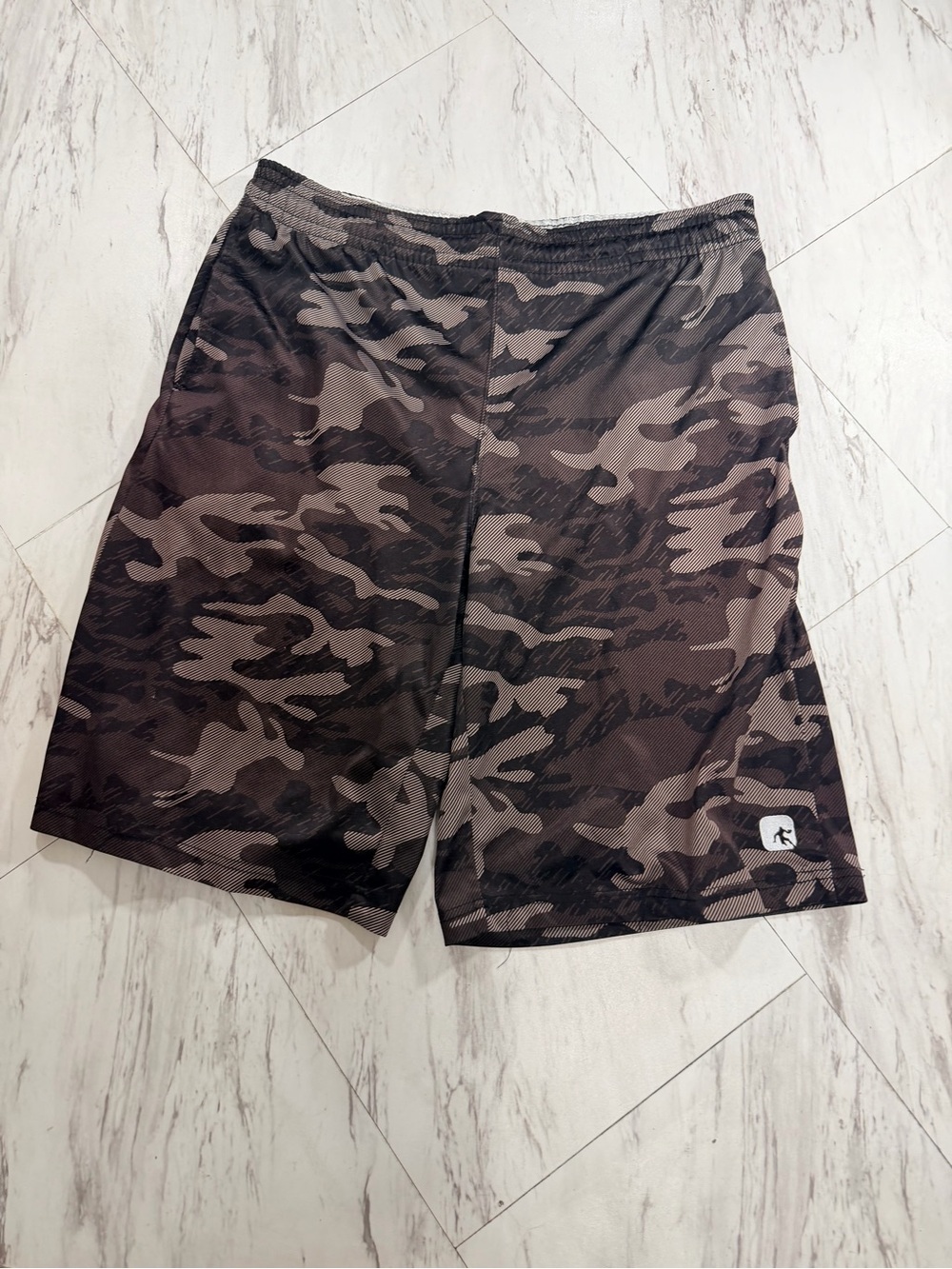 And1 Men's Camouflage Athletic Shorts - Black & Brown